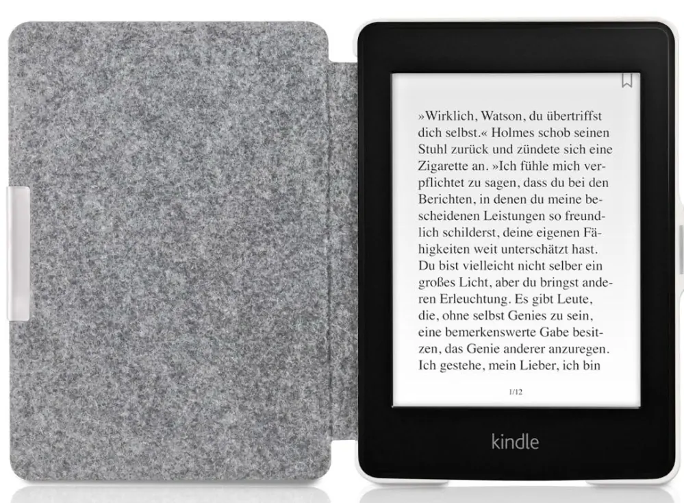 Pouzdro KW Mobile Felt Fabric Light - KW3434525 - pro Amazon Kindle Paperwhite 1/2/3 - světle šedé