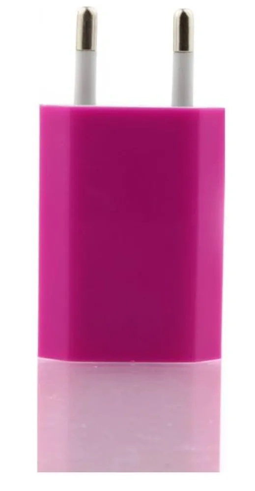 USB síťový adaptér - AR-1004 - Univerzální nabíječka, 5V/1A - tmavě růžový