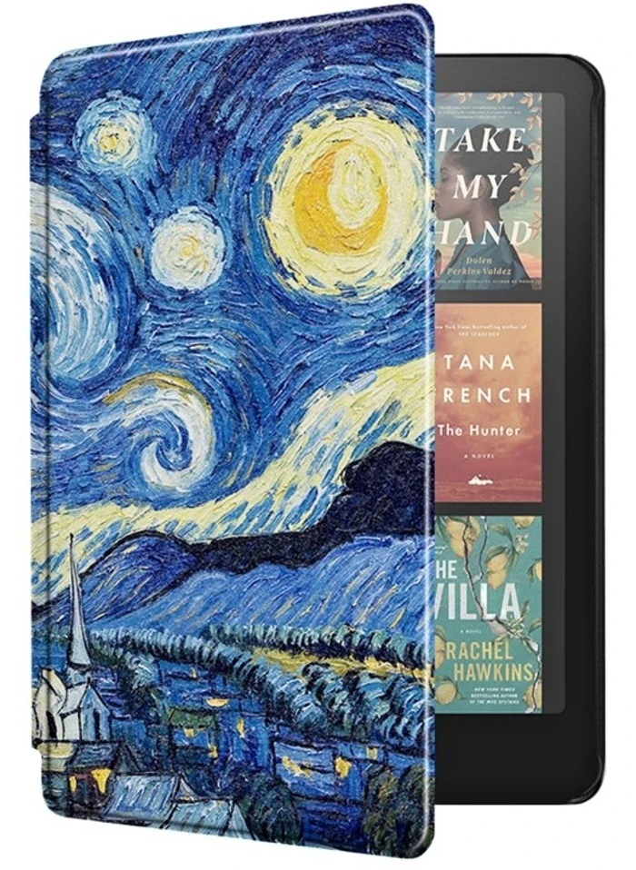 B-SAFE Lock 3562, motiv Gogh - pouzdro Amazon Kindle Paperwhite 2024 / Colorsoft - AutoSleep, magnet