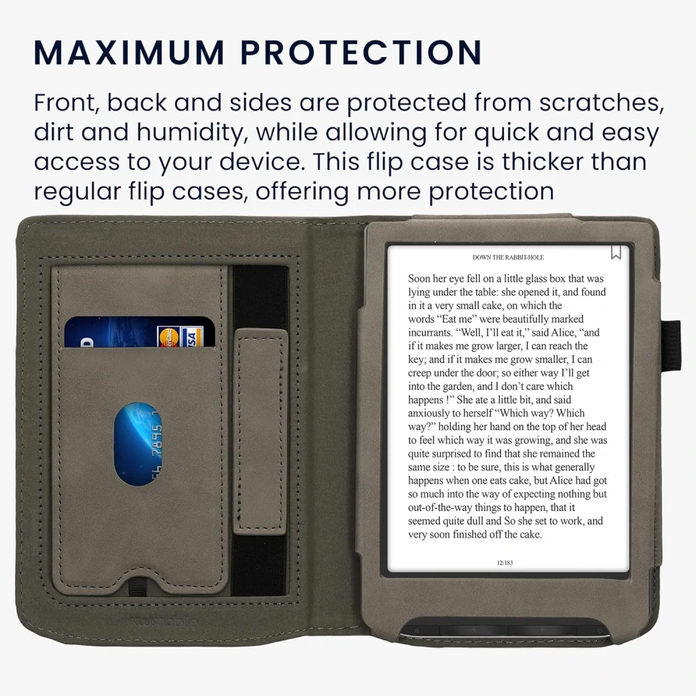 Pouzdro KW Mobile - Dandelion Love - 23SF001C - pro Pocketbook 629 Verse / 634 Verse Pro / Color - šedé