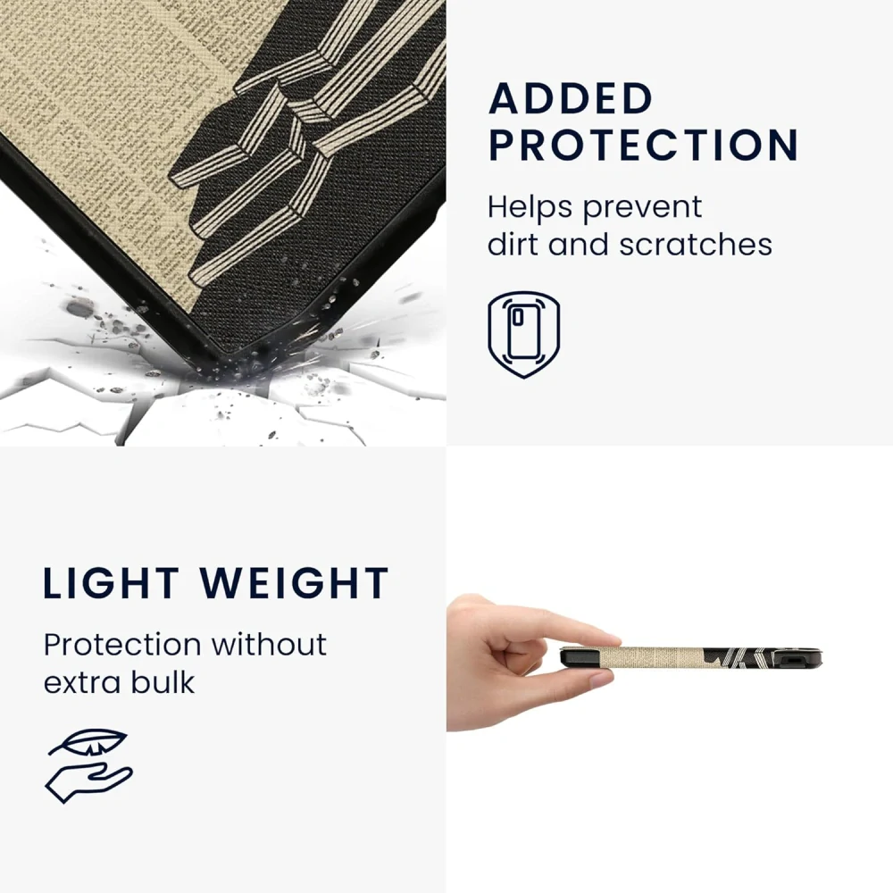 Pouzdro KW Mobile - Girl And Books - 23RQ006C - pro Pocketbook 629 Verse / 634 Verse Pro / 634 Verse Color - vícebarevné