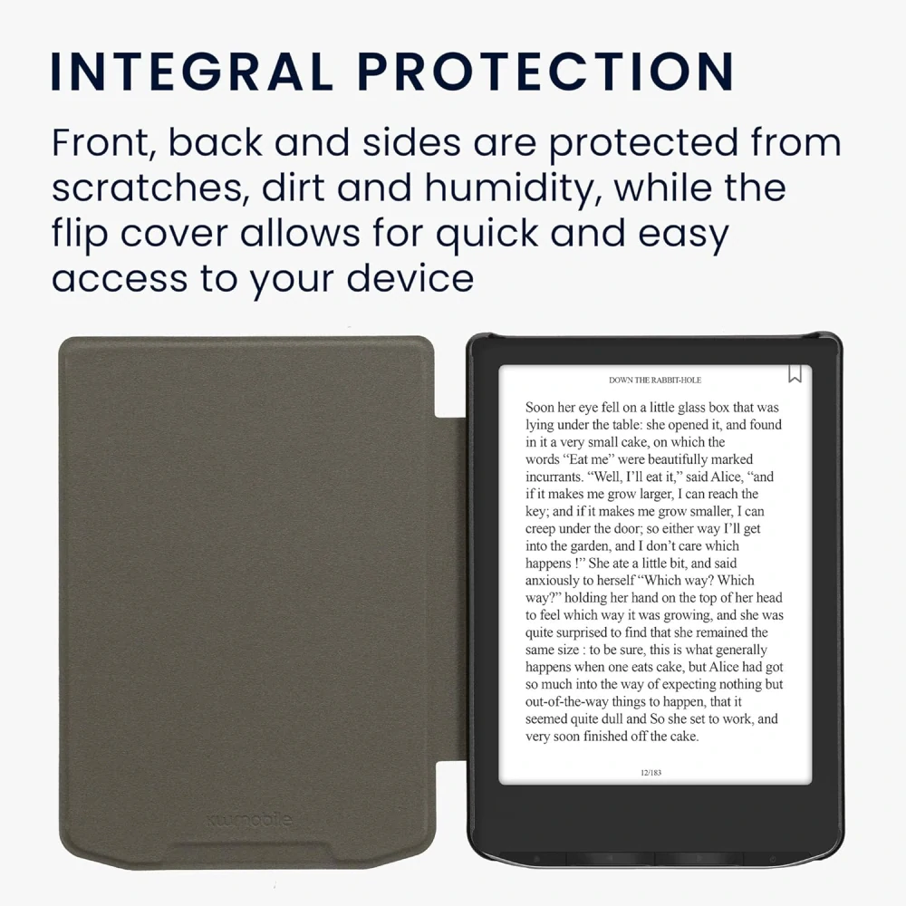 Pouzdro KW Mobile - Dandelion Love - 23SC001C - pro Pocketbook 629 Verse / 634 Verse Pro / Color - šedé