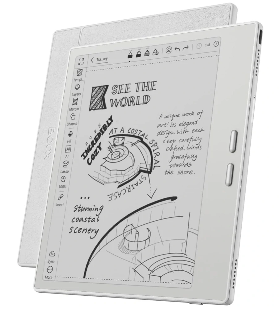 ONYX BOOX GO 7 WHITE, 7", 64 GB, Bluetooth, Android 13, E-ink displej černobílý, WiFi - bílý