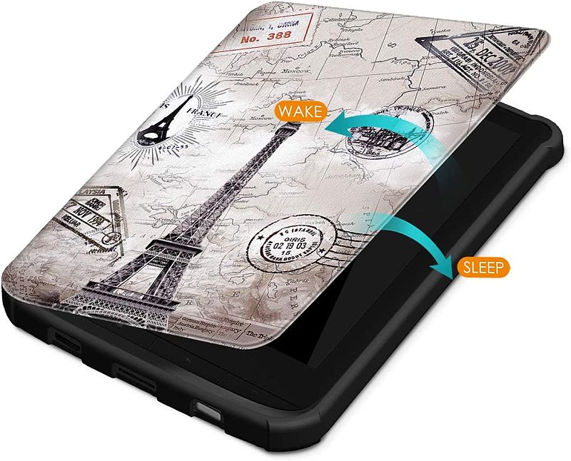 Pouzdro Durable Lock PB-02 pro Pocketbook 616 / 617 / 618 / 627 / 628 / 632 / 633 - motiv Paris