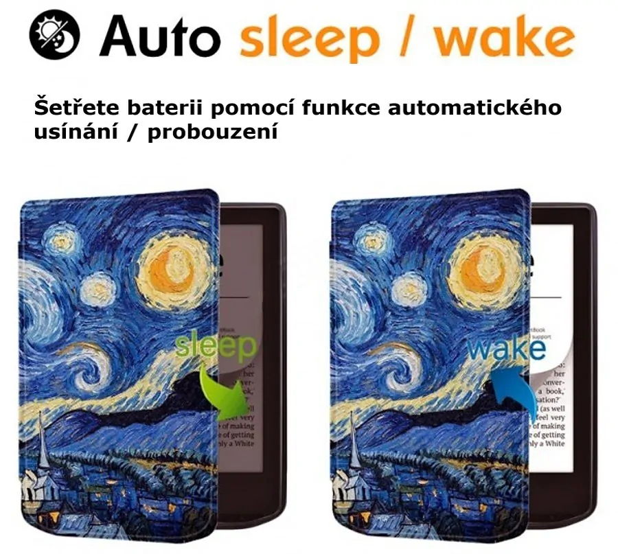 ARMORI TRIMER T032 - pouzdro pro Pocketbook 631 Touch HD - motiv Gogh