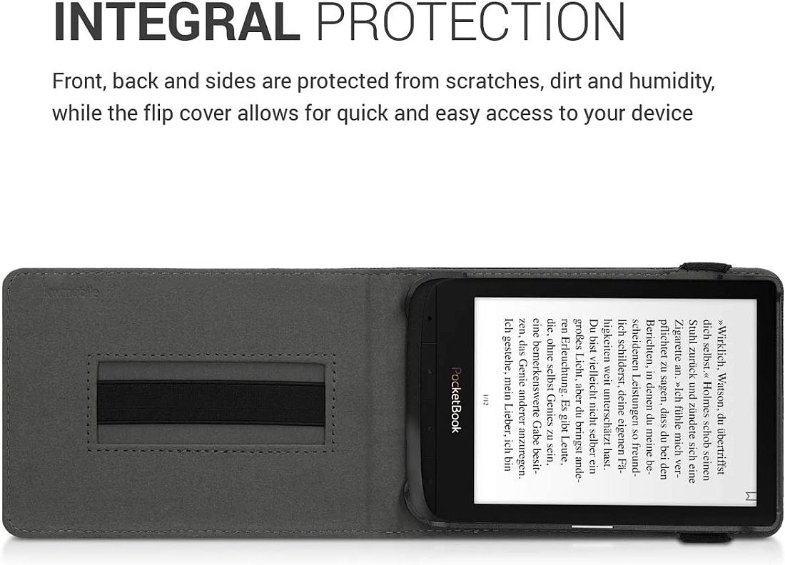 Pouzdro KW Mobile - Dandelion Love - KW4760310 - pro Pocketbook 616/617/627/628/632/633 - barva černá, šedá