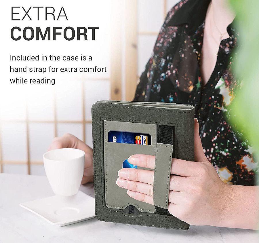 Pouzdro KW Mobile - Rising Sun - KW5481706 - pro Pocketbook 616/617/627/628/632/633 - šedé