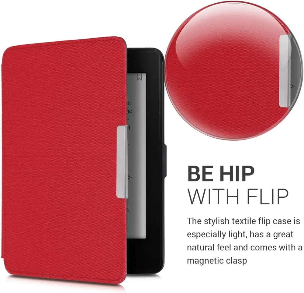 Pouzdro KW Mobile - Nylon Book - KW4948709 - pro Amazon Kindle Paperwhite 1/2/3 - červené