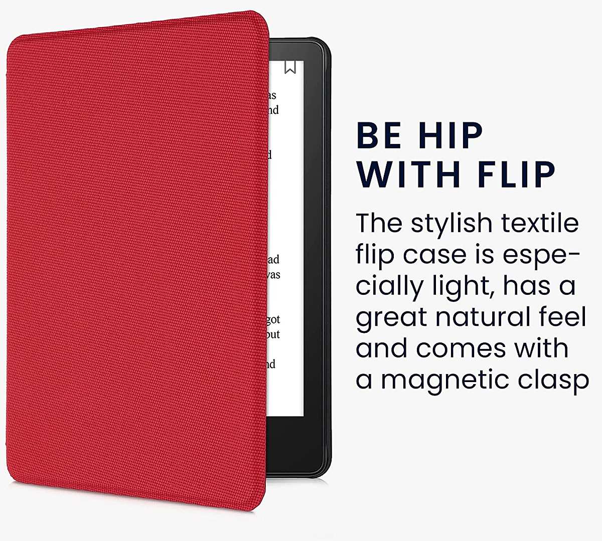 Pouzdro KW Mobile - Nylon Book - KW5626509 - pro Amazon Kindle Paperwhite 5 (2021) - červené