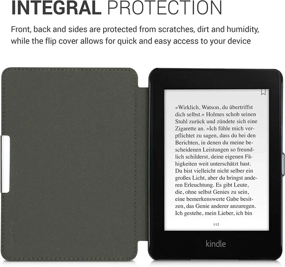 Pouzdro KW Mobile - Brushed Heart - KW4897512 - pro Amazon Kindle Paperwhite 4 (2018) - tmavě červené