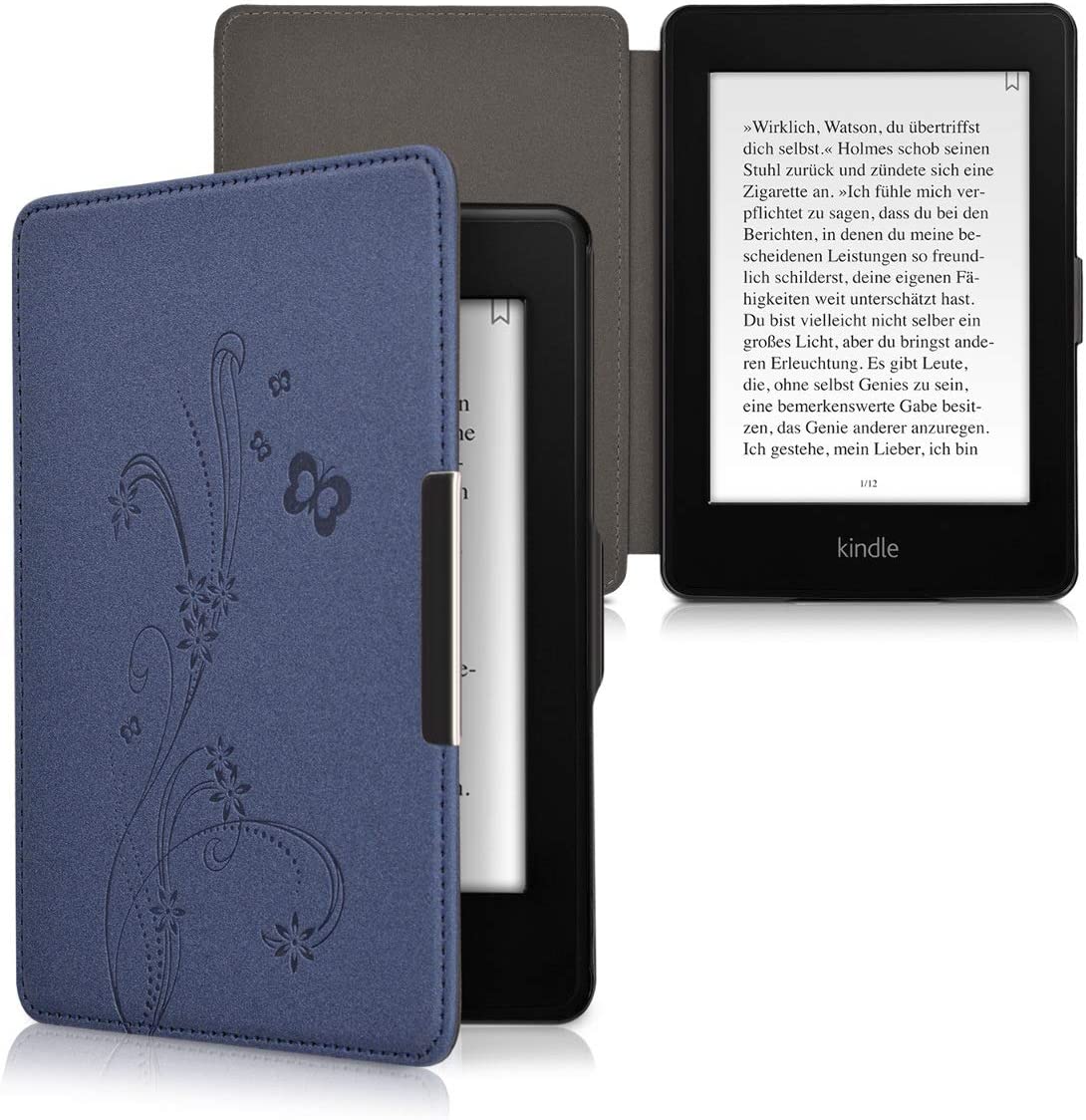 Pouzdro KW Mobile - Butterfly Tendril - KW2313627 - pro Amazon Kindle Paperwhite 1/2/3 - modré