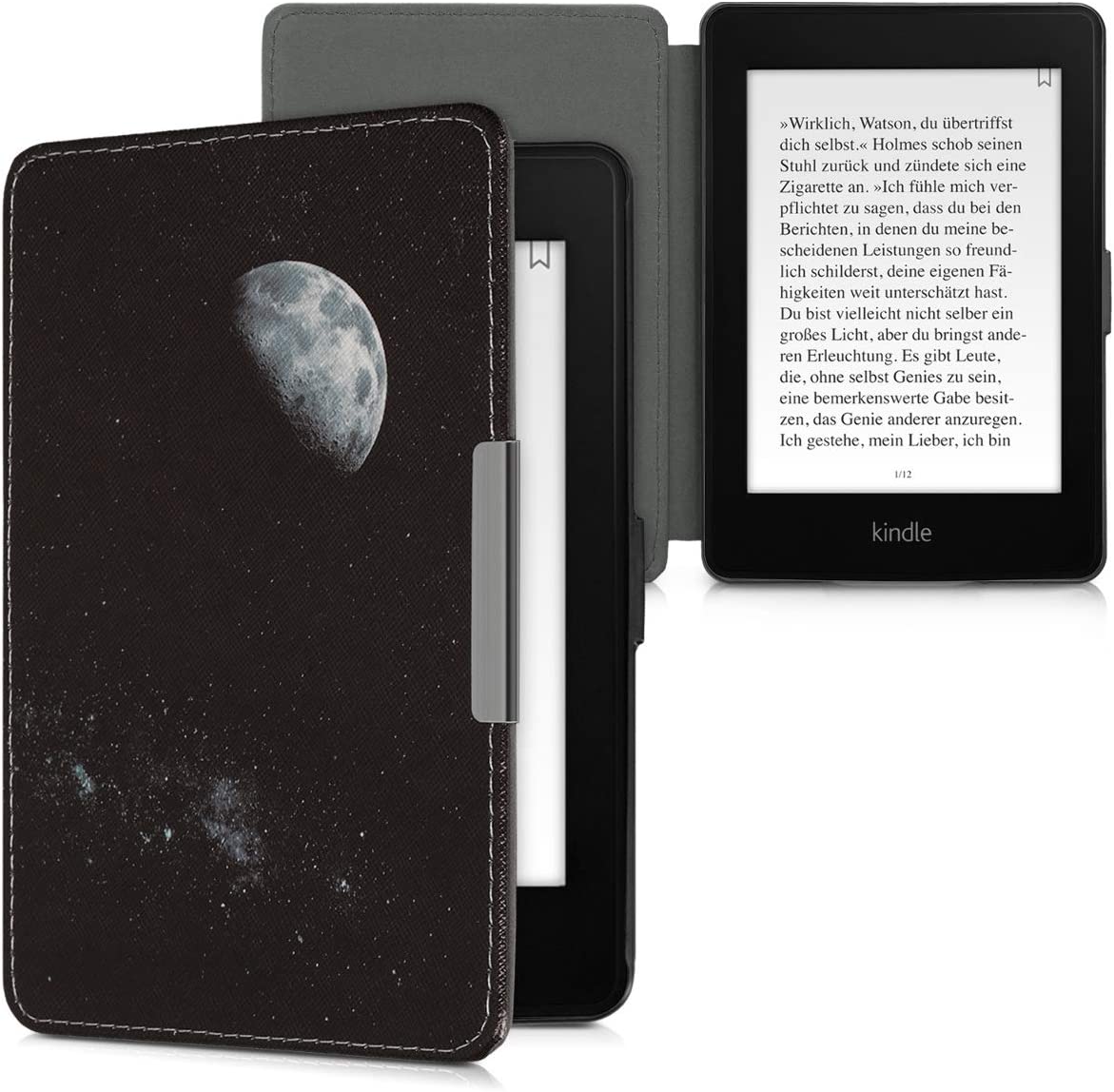 Pouzdro KW Mobile - Moon - KW4556906 - pro Amazon Kindle Paperwhite 1/2/3 - černé
