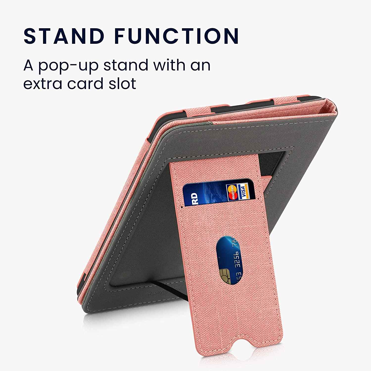 Pouzdro KW Mobile Double Leather - KW5626107 - pro Amazon Kindle Paperwhite 5 (2021) - šedá, růžová