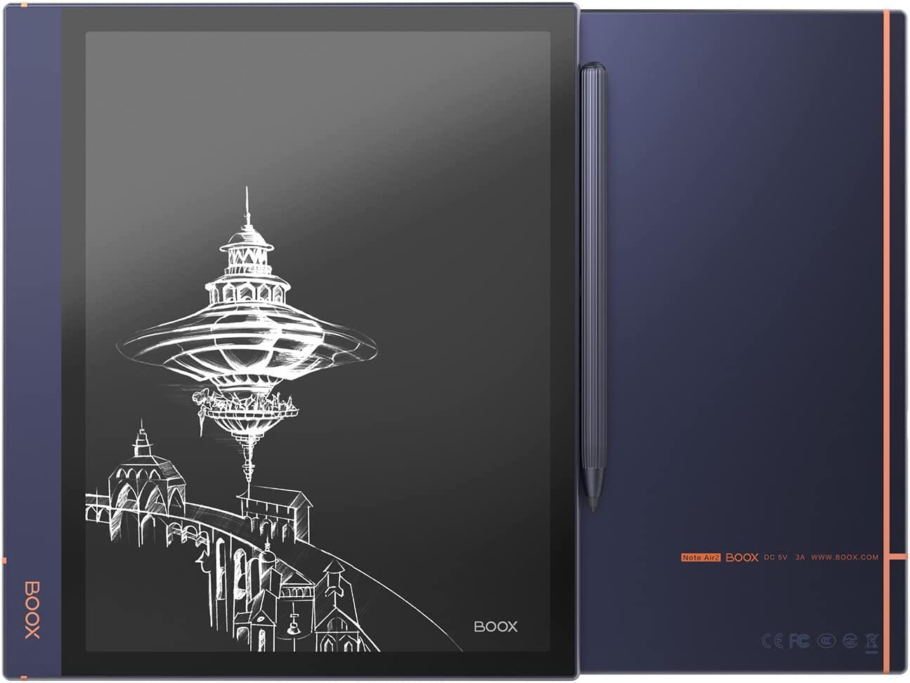 Onyx Boox Note Air 2 - 10,3" displej, 64 GB, WiFi, BT, audio, android 11, tmavě modrý