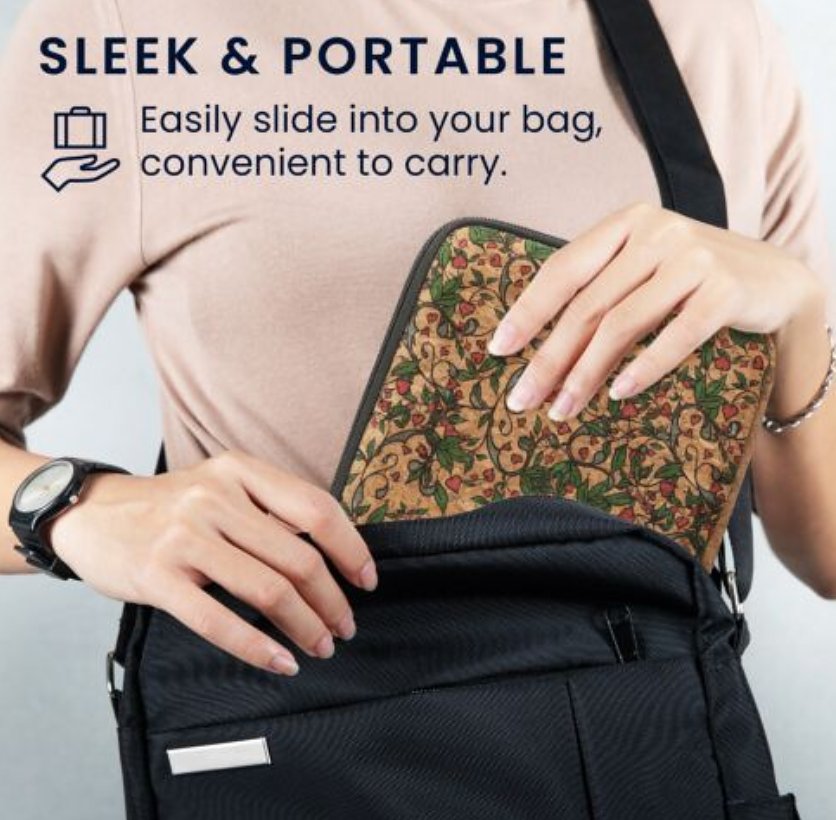 Pouzdro KW Mobile Neoprene Zipper - KW5901601 - Univerzální pouzdro pro čtečky 6-7" - Heart Flower