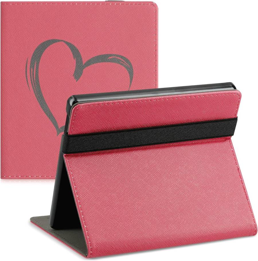 Pouzdro KW Mobile - Brushed Heart - KW4941808 - pro Amazon Kindle Oasis 2/3 - červené