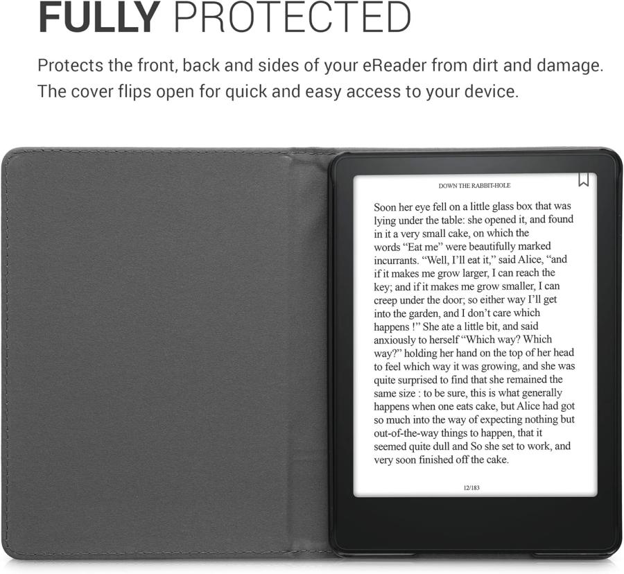 Pouzdro KW Mobile - Leather And Canvas - KW5715720 - pro Amazon Kindle Paperwhite 5 (2021) - červené, černé