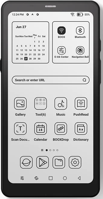 ONYX BOOX PALMA, 6,13", 128 GB, Bluetooth, Android 11, E-ink displej, WiFi - černý