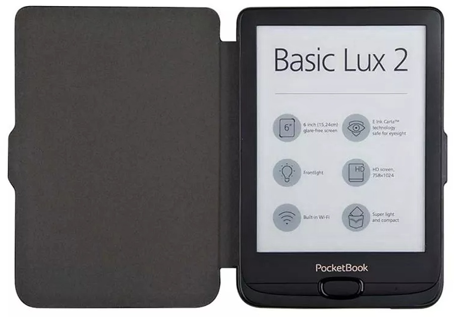 Origami Durable Lock ODL-102 pouzdro pro Pocketbook 616 / 617 / 618 / 627 / 628 / 632 / 633 - tmavě modré, stojánek, magnet