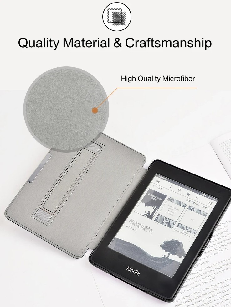 Premium Durable Lock PDL-102 na Amazon Kindle Paperwhite 1/2/3 - kapsa, červený