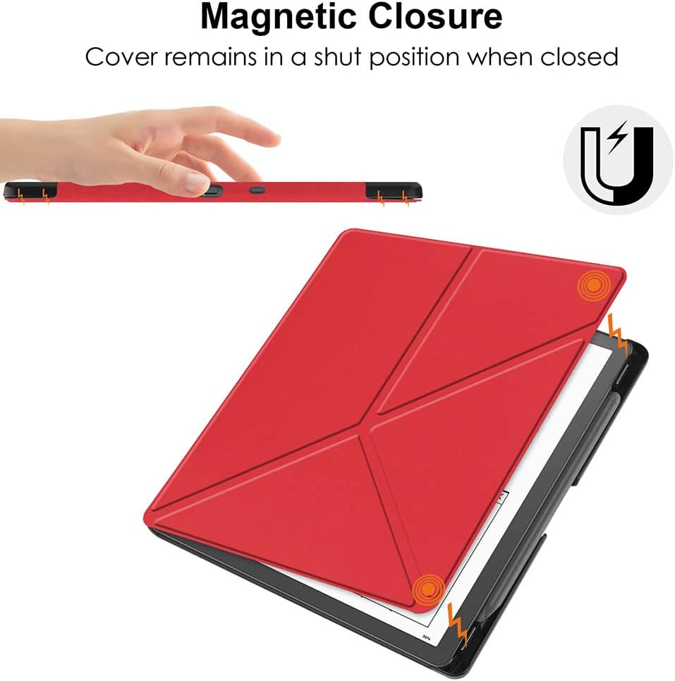Pouzdro Durable Lock Origami DL-202 na Amazon Kindle Scribe - červené