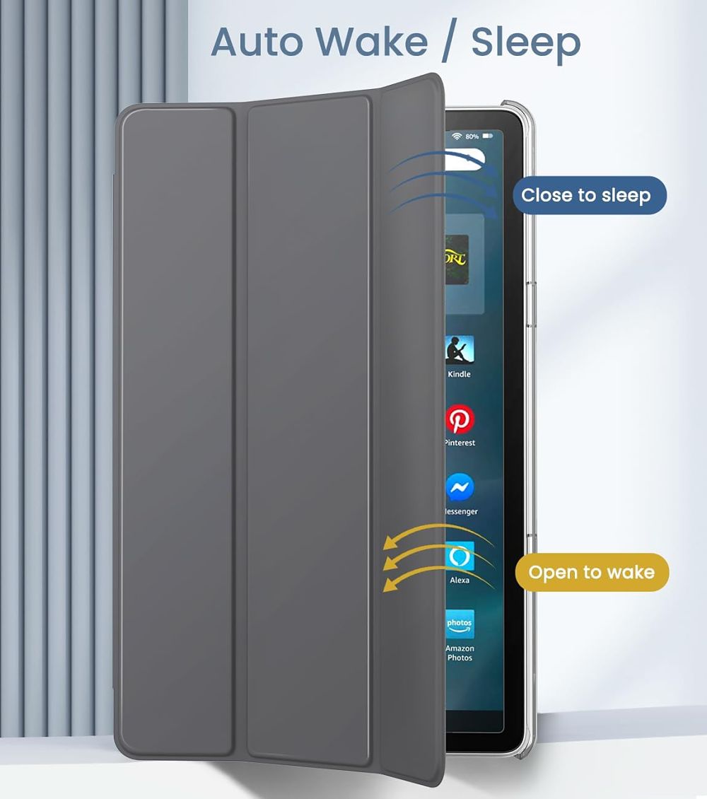 Durable Lock DLS-208 - pouzdro se stojánkem pro Amazon Kindle Fire MAX 11 - černé (2023, 13.gen.)