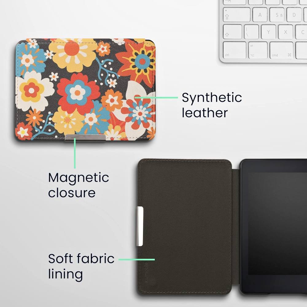 Pouzdro KW Mobile - Vintage Flowers - KW2313644 - pro Amazon Kindle Paperwhite 1/2/3 - vícebarevné