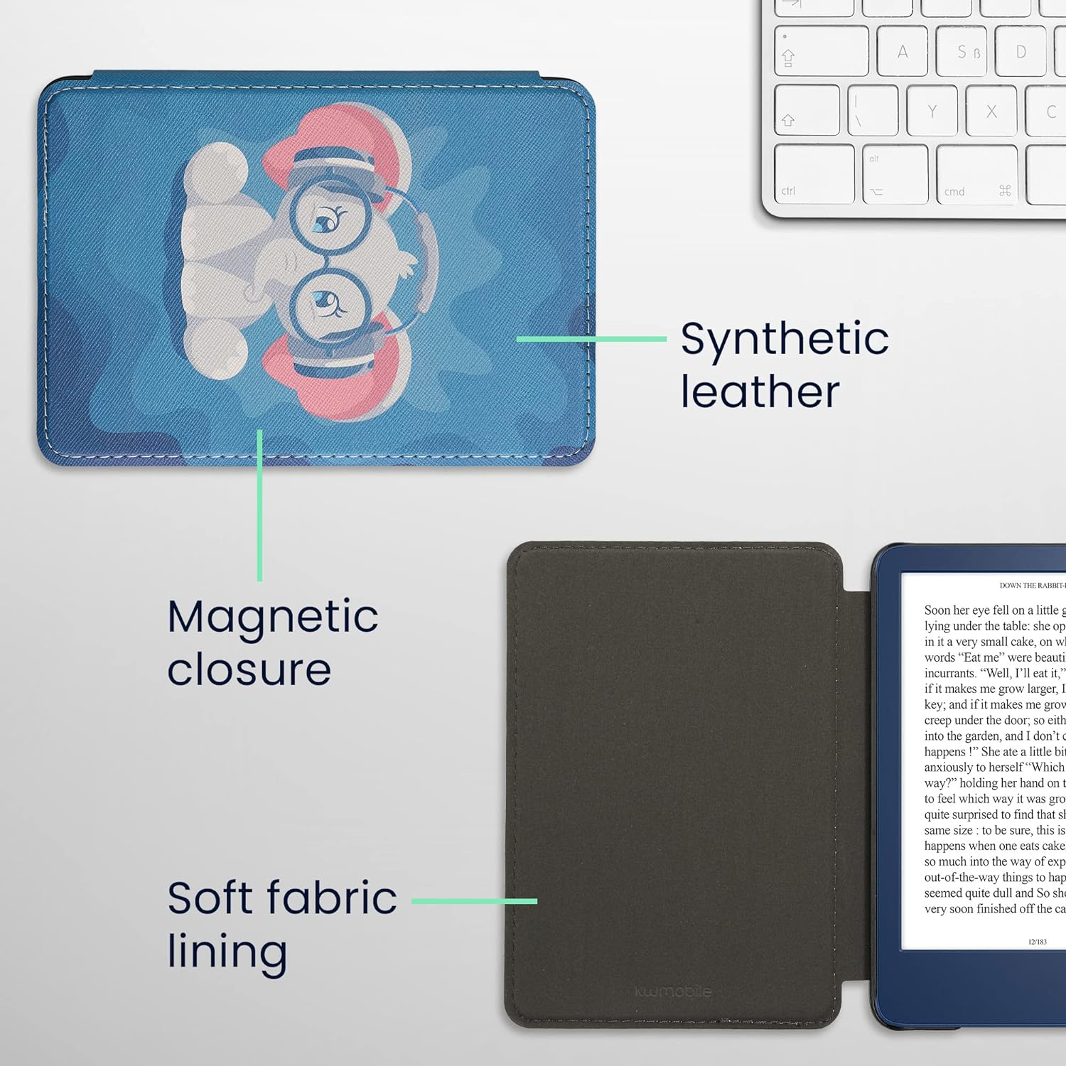 Pouzdro KW Mobile - Cute Elephant - KW5998914 - pro Amazon Kindle 2022 - vícebarevné