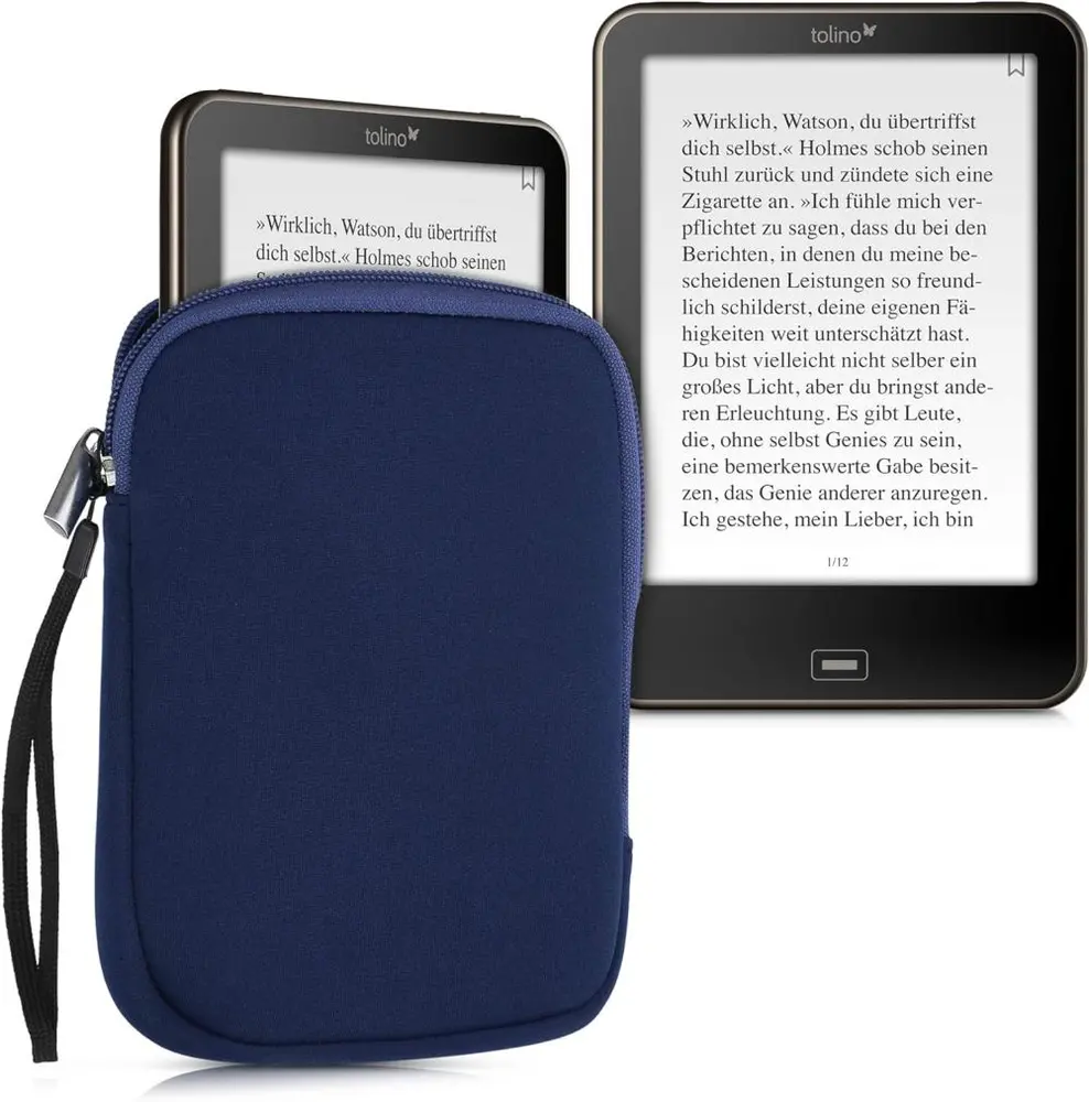 Pouzdro KW Mobile Neoprene Zipper - KW5033417 - Univerzální pouzdro pro čtečky 6" - tmavě modré