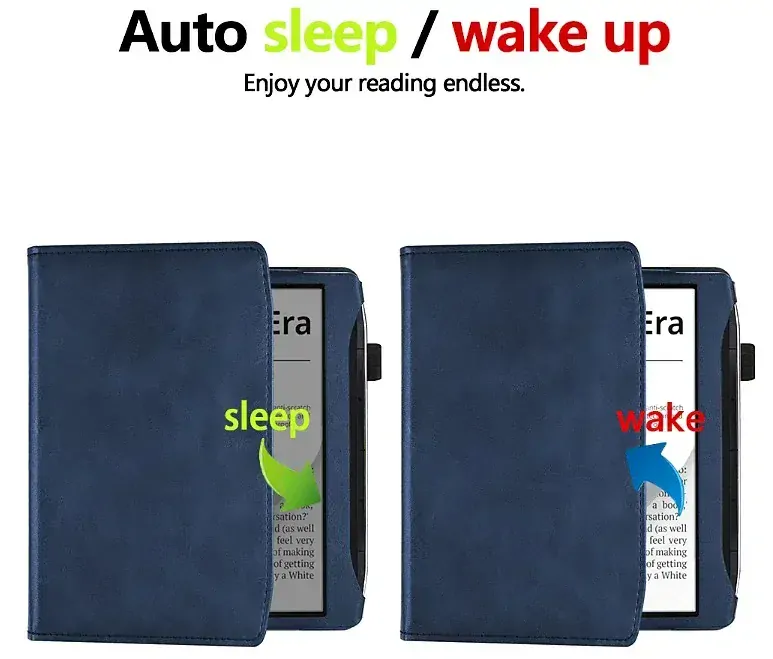 Fortress FT4031 - pouzdro se stojánkem pro Pocketbook 700 Era - tmavě modré, magnet, AutoSleep