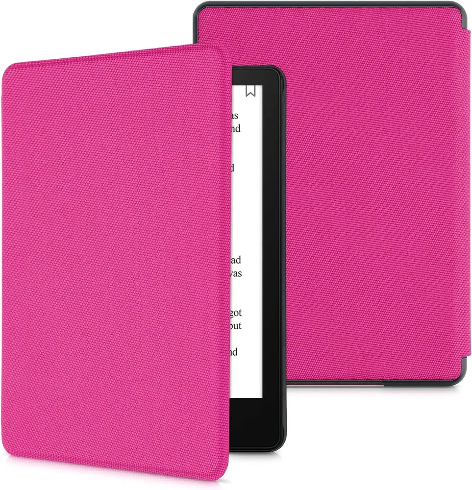Pouzdro KW Mobile - Nylon Book - KW5626533 - pro Amazon Kindle Paperwhite 5 (2021) - tmavě růžové