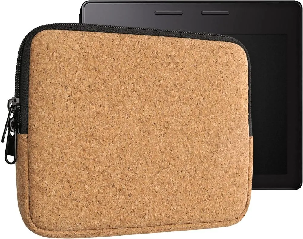 Pouzdro KW Mobile Cork Zipper - KW5901424 - Univerzální pouzdro pro čtečky 6-7" - hnědé