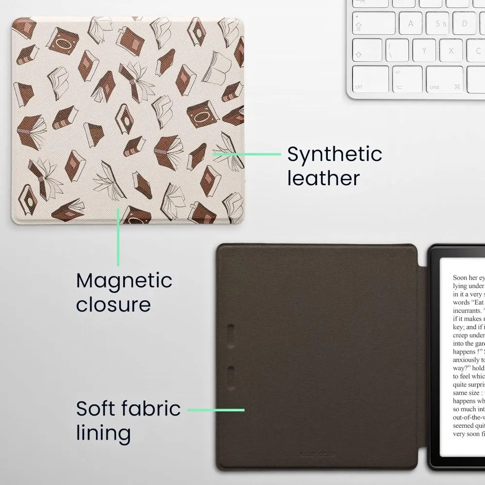 Pouzdro KW Mobile - Books And Pages - KW4941738 - pro Amazon Kindle Oasis 2 / 3 - vícebarevné