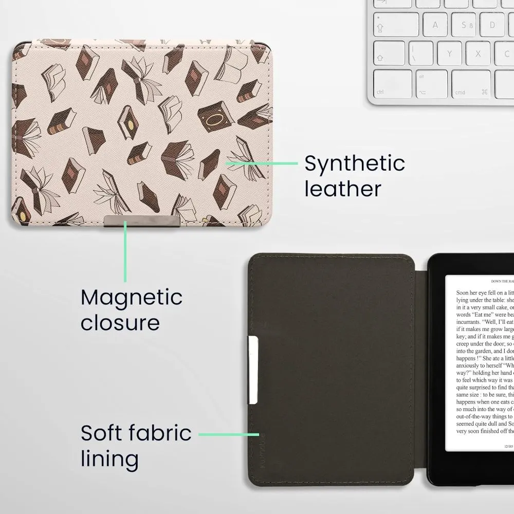 Pouzdro KW Mobile - Books And Pages - KW2811841 - pro Amazon Kindle Paperwhite 1/2/3 - vícebarevné