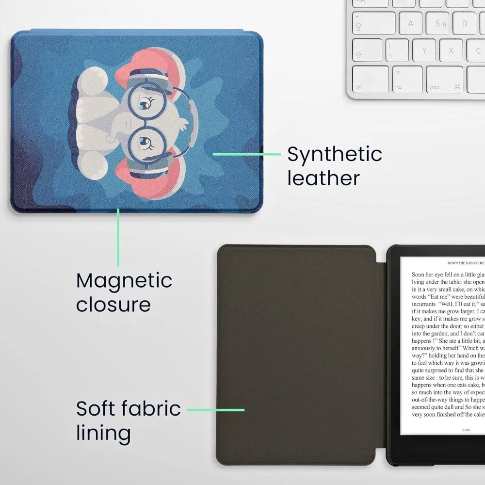 Pouzdro KW Mobile - Cute Elephant - KW6103303 - pro Amazon Kindle Paperwhite 5 (2021) - vícebarevné