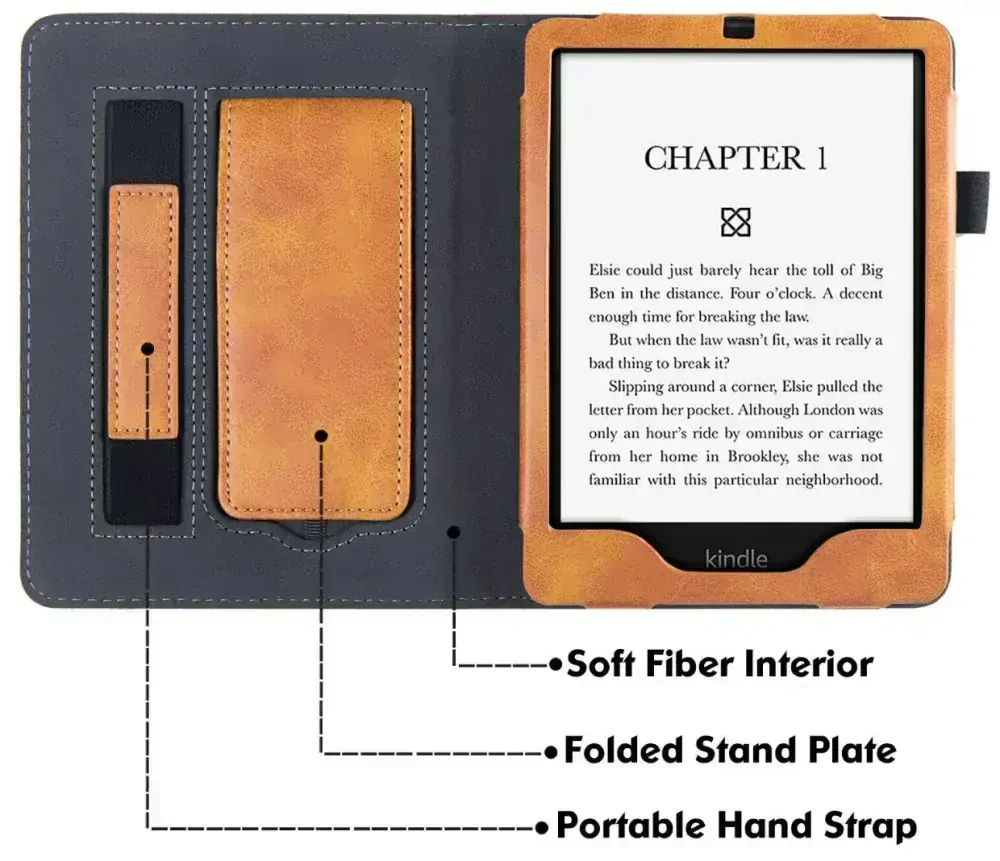 Fortress FT4011 Premium - pouzdro se stojánkem pro Amazon Kindle Paperwhite 5 (2021) - hnědé, magnet, AutoSleep