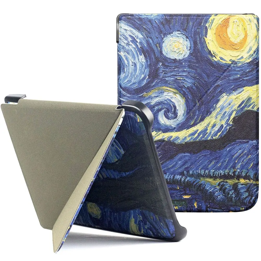 ARMORI KEEPER K028, pouzdro se stojánkem pro Pocketbook 740 InkPad 3 - motiv Gogh