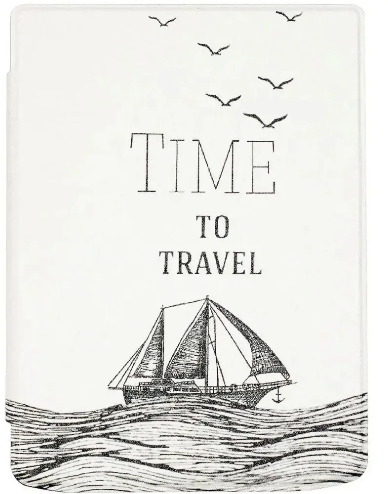 Armori Trimer T060, pouzdro pro Pocketbook 629 Verse / 634 Verse Pro - magnetické zavírání, AutoSleep, motiv Time to Travel