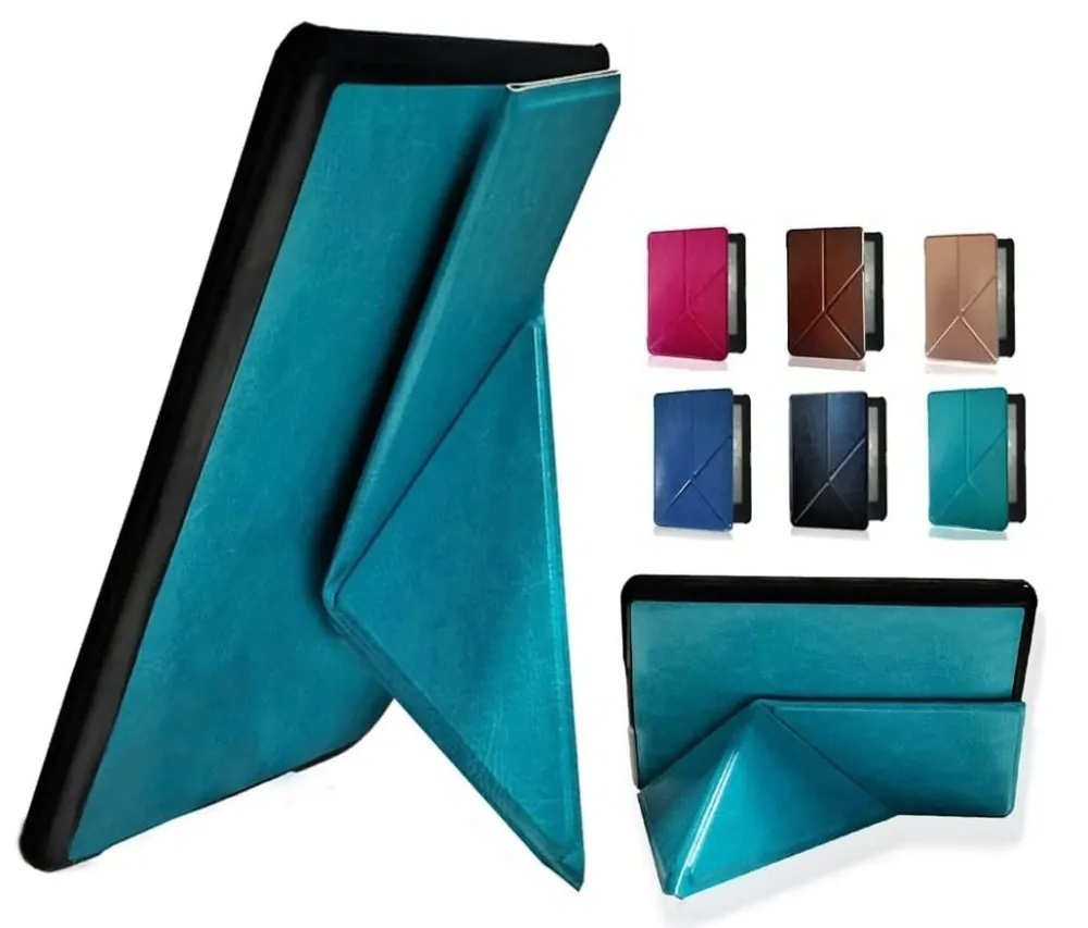 ARMORI STANDER S100, pouzdro se stojánkem Origami pro Amazon Kindle 4/5 - tyrkysové