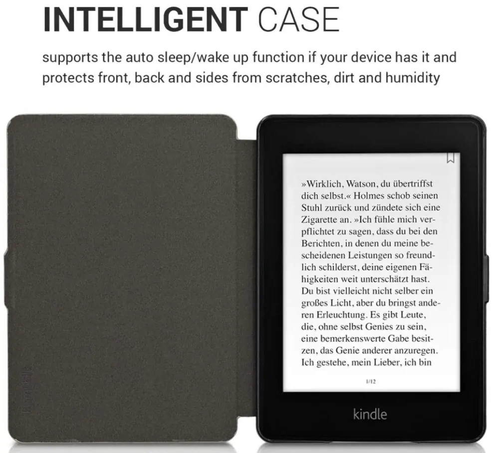 Armori Trimer T116, pouzdro pro Amazon Kindle Paperwhite 1/2/3 - magnetické zavírání, AutoSleep, motiv Dolphins