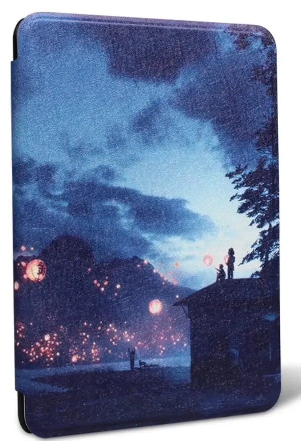 Armori Trimer T121, pouzdro pro Amazon Kindle Paperwhite 1/2/3 - magnetické zavírání, AutoSleep, motiv Fire Balloons