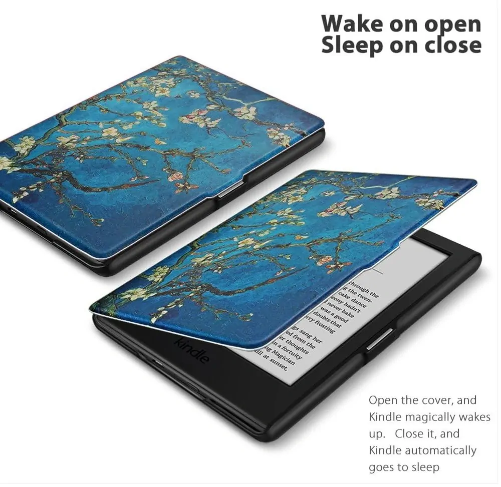 Armori Trimer T137, pouzdro pro Amazon Kindle 6 (7. generace) - magnetické zavírání, AutoSleep, motiv Blue Garden