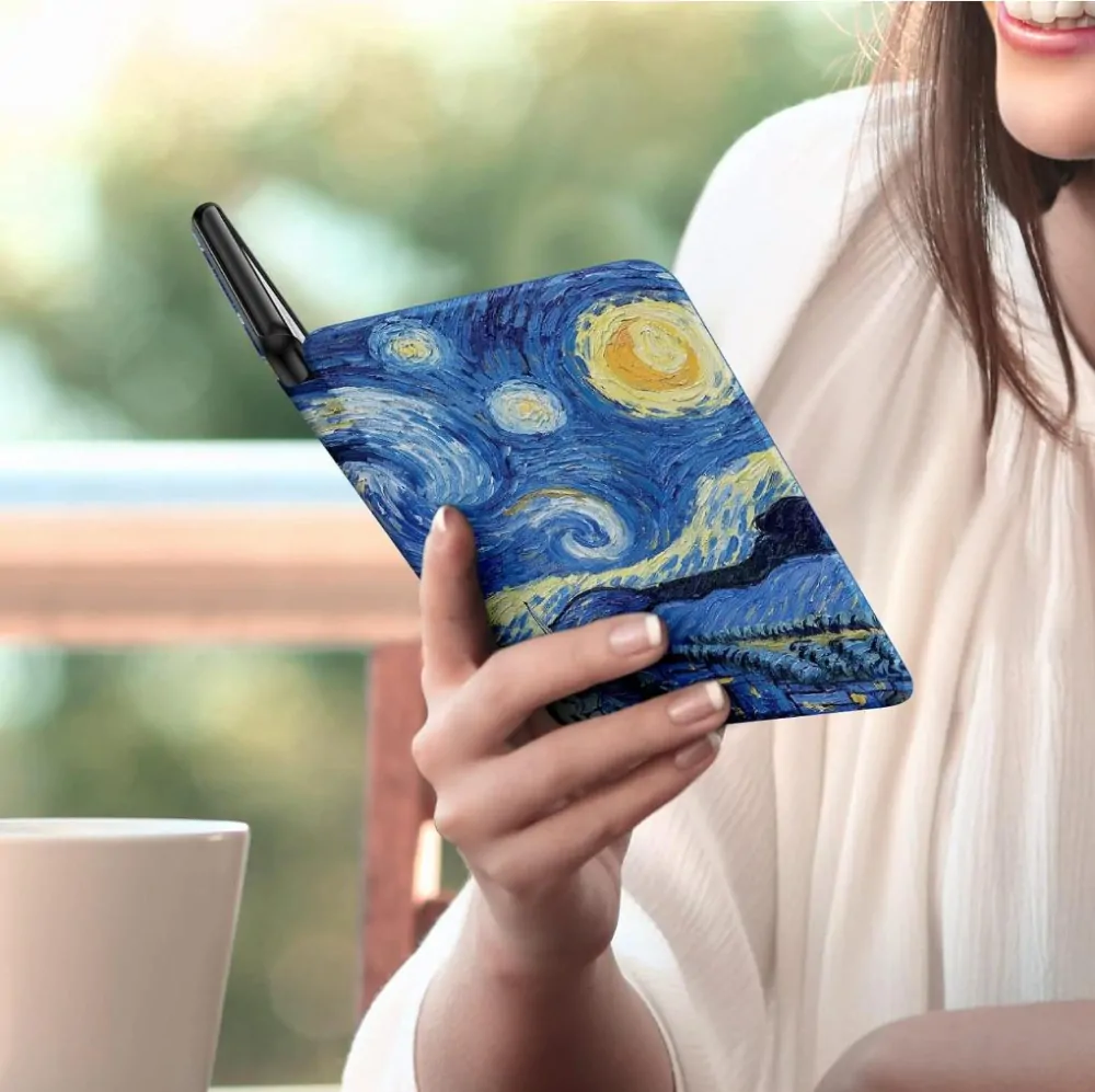 Armori Trimer T147, pouzdro pro Amazon Kindle 8 (2016) - magnetické zavírání, AutoSleep, motiv Gogh