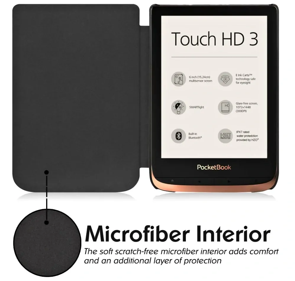 Durable Lock DL1241 - pouzdro pro Pocketbook 616 / 617 / 618 / 627 / 628 / 632 / 633 - oranžové