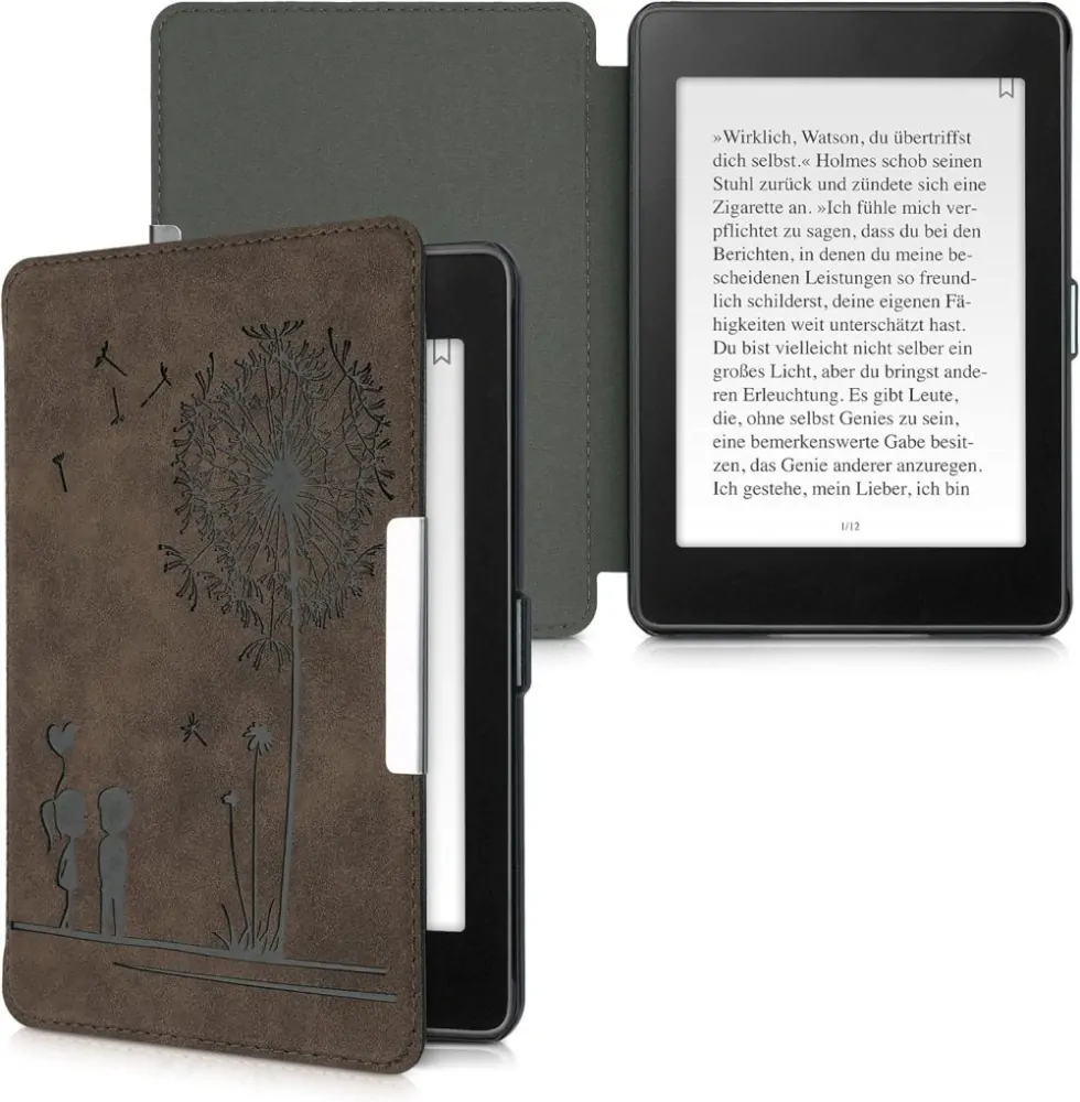 Pouzdro KW Mobile Felt Dandelion Love - KW5492403 - pro Amazon Kindle Paperwhite 4 (2018) - hnědé