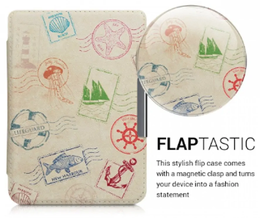 Pouzdro KW Mobile - Stamp Mark - KW4664427 - pro Amazon Kindle Paperwhite 4 (2018) - vícebarevné