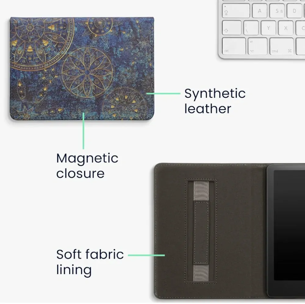 Pouzdro KW Mobile - Golden Mandalas - KW5781018 - pro Amazon Kindle Paperwhite 5 (2021) - vícebarevné, kapsa na ruku