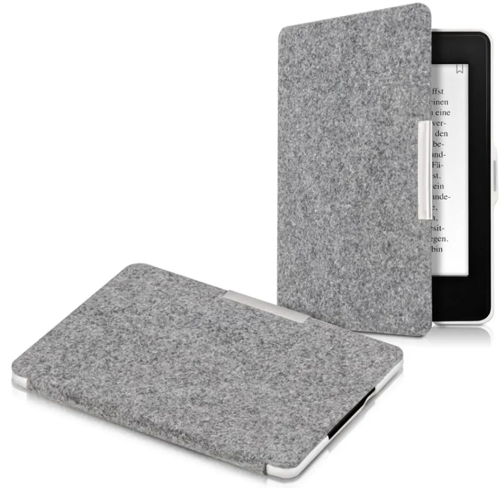 Pouzdro KW Mobile Felt Fabric Light - KW3434525 - pro Amazon Kindle Paperwhite 1/2/3 - světle šedé