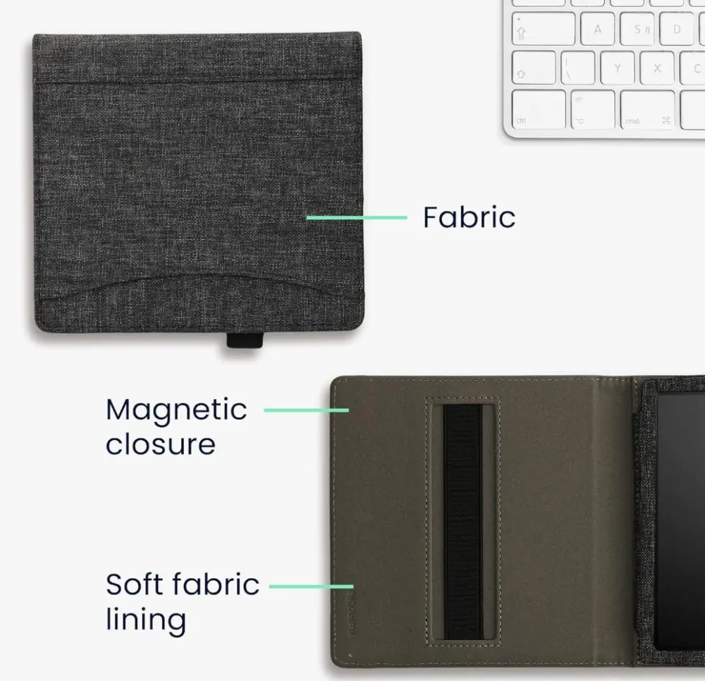 Pouzdro KW Mobile - Fabric Grey - KW5971719 - pro Amazon Kindle Oasis 2/3 - šedé