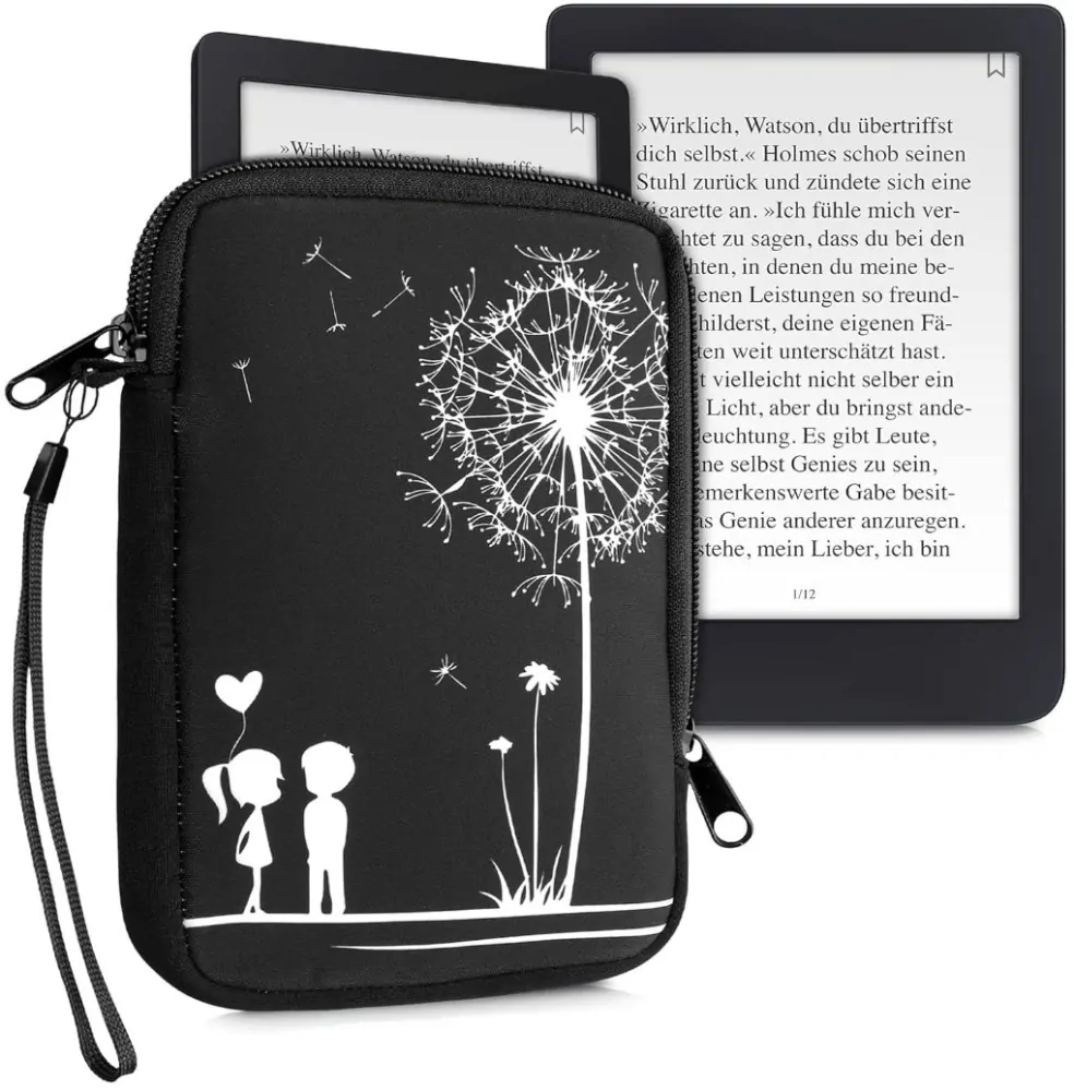 Pouzdro KW Mobile Dandelion Love - KW5033506 - Univerzální pouzdro pro čtečky 6" - černé